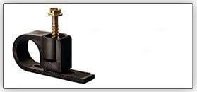 375-units min. Telecrafter Products  Clip Flex Black Multiple Cables Screw-in Depth To 7/8 Inch - M7BK