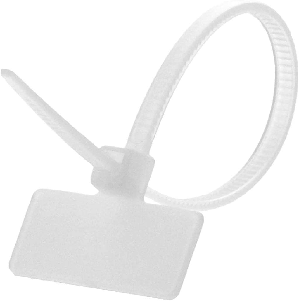 13-units min. Secure Cable Ties   4" Zip Tie W/label Tag Blk 100pk - FTO-04018-BLK
