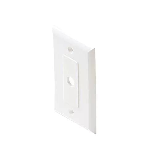 245-units min. Forte Plastics Company  Wallplate Single Hex Iv White - 100-0050-04