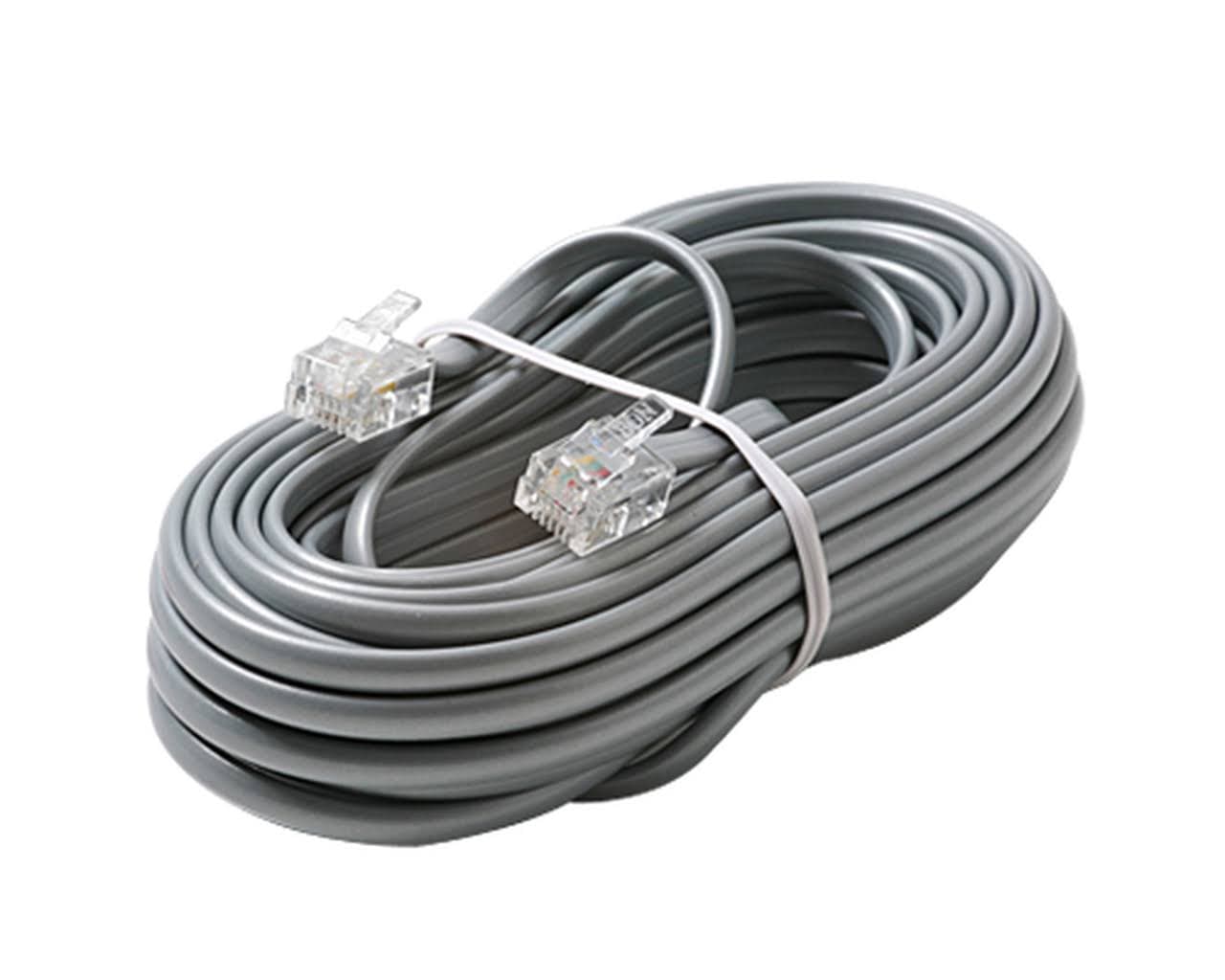 50-units min. Steren  Flatcord  7 Ft  Category 3  With Rj11 Jacks  6 Position 4 Conductor - PP-304-007SL