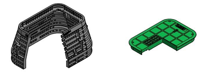 10-units min. Oldcastle BuildingEnvelope 24x36x18 Hdpe Grey W Lid, Pedestrian Rated - 24361003