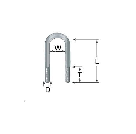 22-units min. Valmont  U-BOLT ASSEMLY AND HARDWARE (PER BOLT) - UB1300