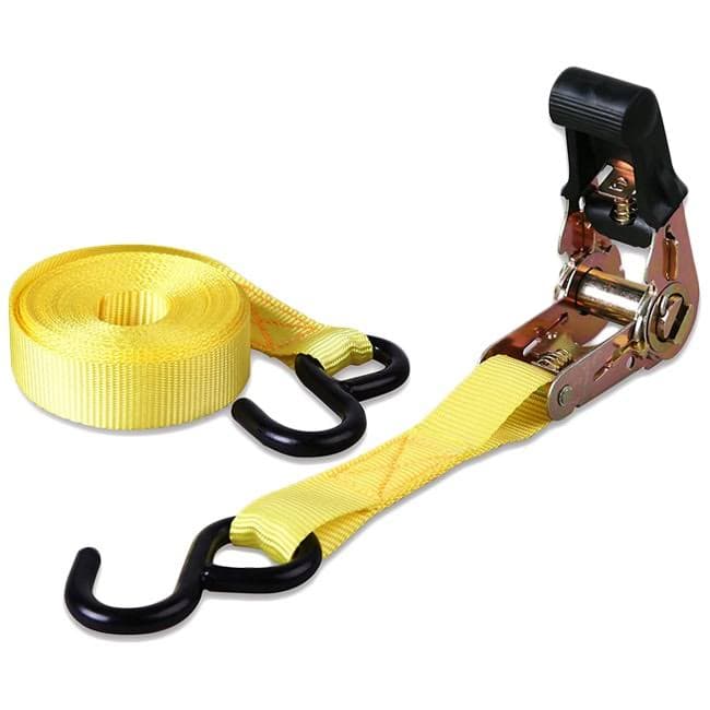 6-units min. Cartman Ratchet  "1"" x 15' Ratchet Strap w/S-Hook - 4 pack" - UPC-QI-IKX4-0QRV