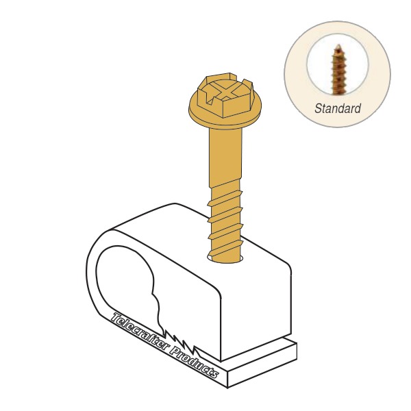 855-units min. Telecraft S4WH  Versatile Cat 6 Wire and Cable Clips for Easy and Professional Installations - S4WH