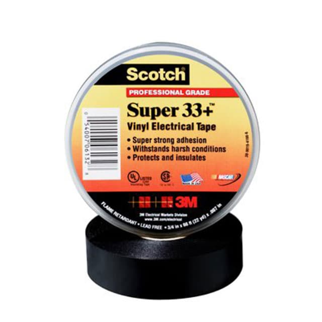 6-units min. 3M  3/4" x 52' Vinyl Electrical Tape - 33+SUPER-3/4X52FT