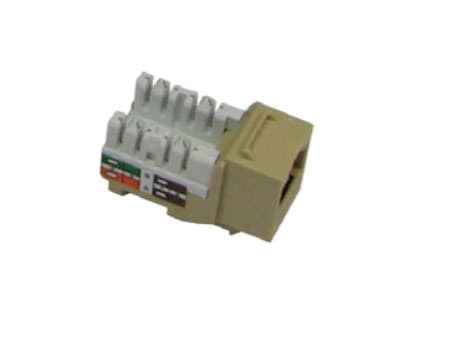 61-units min. PREMIER  Jack Module Insert Category 5 Enhanced Rj45 In Electric Ivory.  Universal Color Code Labelling For 110 Style Punchdown Termination.  Jack Module Can Be Used With The Premier Pt-Ez90 Termination Tool. - PT-KJKC5-52