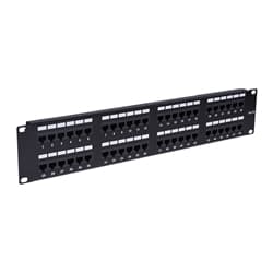 3-units min. Premier  Patch Panel Cat5e 48 Port High Density - 8 Conductor Jacks  To 110 Connections  Labeled For Universal Wiring T568a/t568b  (2 Rack Mount Spaces Or 3.5 Inches) - PT-PP-C5E48-HD