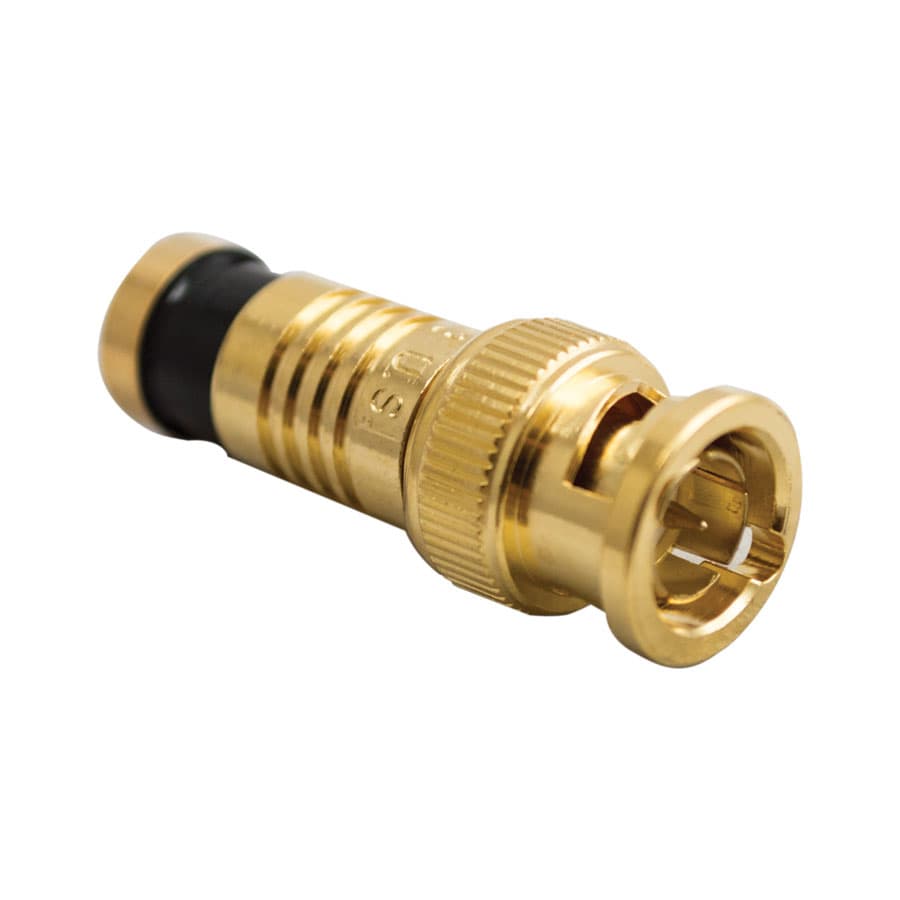 38-units min. Structured Cable Products, Inc.  Pro Series- Bnc Compression Connector For Rg6/u- Full Gold Plated- W/6 Color Bands- 10 Pieces Per Bag - 924-6