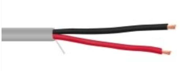 4-units min. Structured Cable Products, Inc.  2c/22 Awg Stranded Bc, Multipurpose Alarm/security, Ul Cmr Cl2r, Pvc Jkt - Gray - 500ft Box - 22/2-GY-500