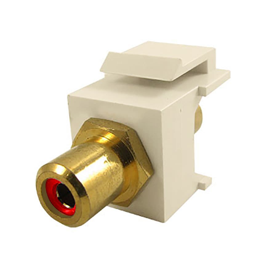 49-units min. Structured Cable Products, Inc.  Rca Snap In Module, Gold-plated- Red/ivory - 50 Ea/bag - 243RD-IV
