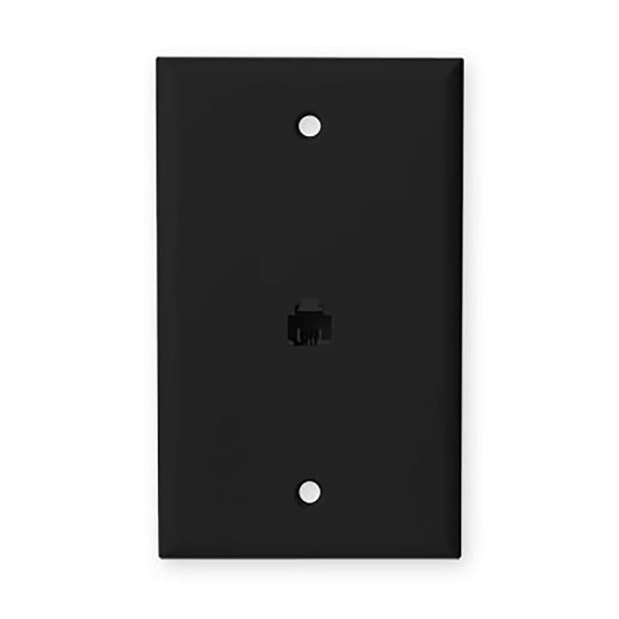 81-units min. Structured Cable Products, Inc.  4c Telephone Flush Mount - Wall Plate - Black - 10 Ea/per Pack - 219-BK