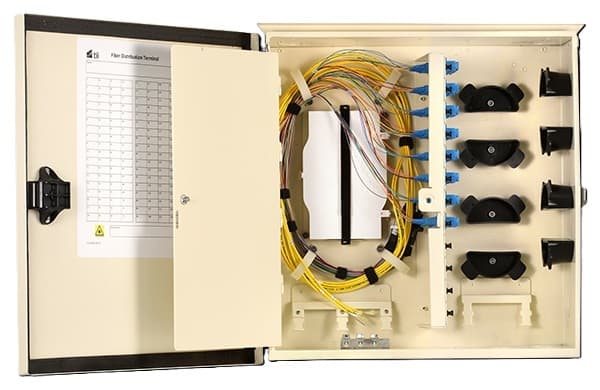 2-units min. TII Technologies Inc  12 Slot Nema 4 Empty Wall Mount Fiber Distribution Terminal Enclosure Putty White - FDT2