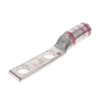 10-units min. Panduit Corporation  1/0 Awg Lug, W/insp Window, 2 Hole, 5/16" Stud, 1" Space, St - LCDN1/056DX