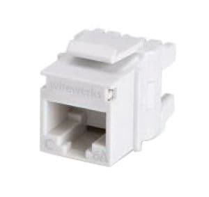 Wirewerks KW-C6A-45B-WH - Cat6a Rj45 Utp Keywerks Module, Back Term., T568a/b, White