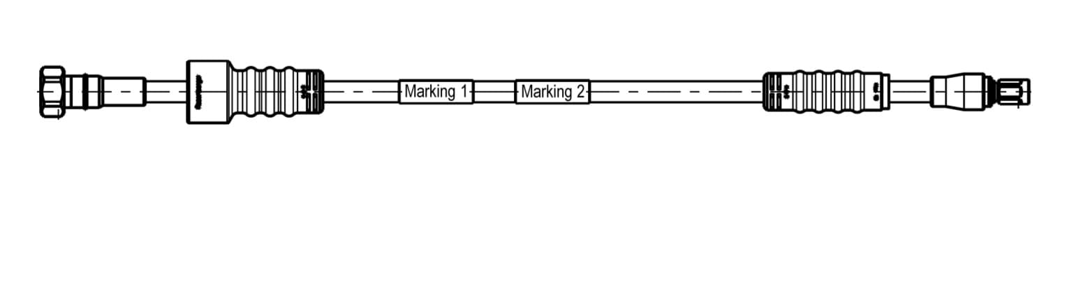 2-units min. Rosenberger  Slink Plus 3/8" S Superflex Jumper Assembly With Rjb - 4.3-10 Male Straight W/ Rjb To Nex10 Male Straight W/ Rjb. 28 Ft - SLJ38SPW-64M89M-28FT-00