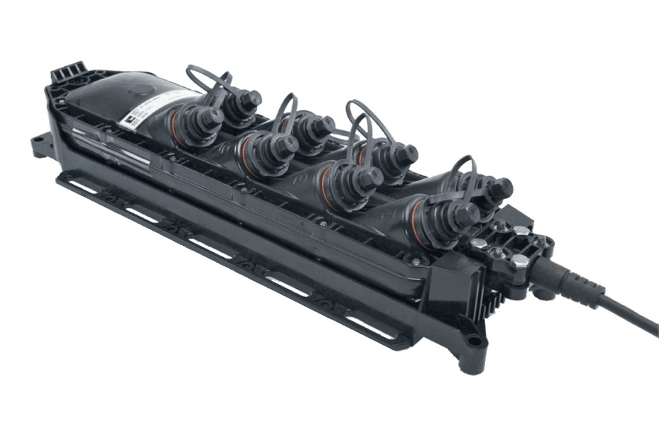 CommScope MST-08MH00-A0750A - 8 Port Hardened Aerial Multiport Terminal Flat Drop Dielectric 750ft Reverse Spool
