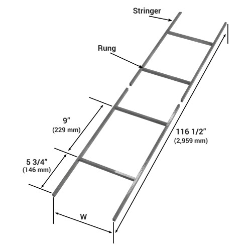 2-units min. Valmont  12 X 10' Cable Runway, T-gray - CR-12-G