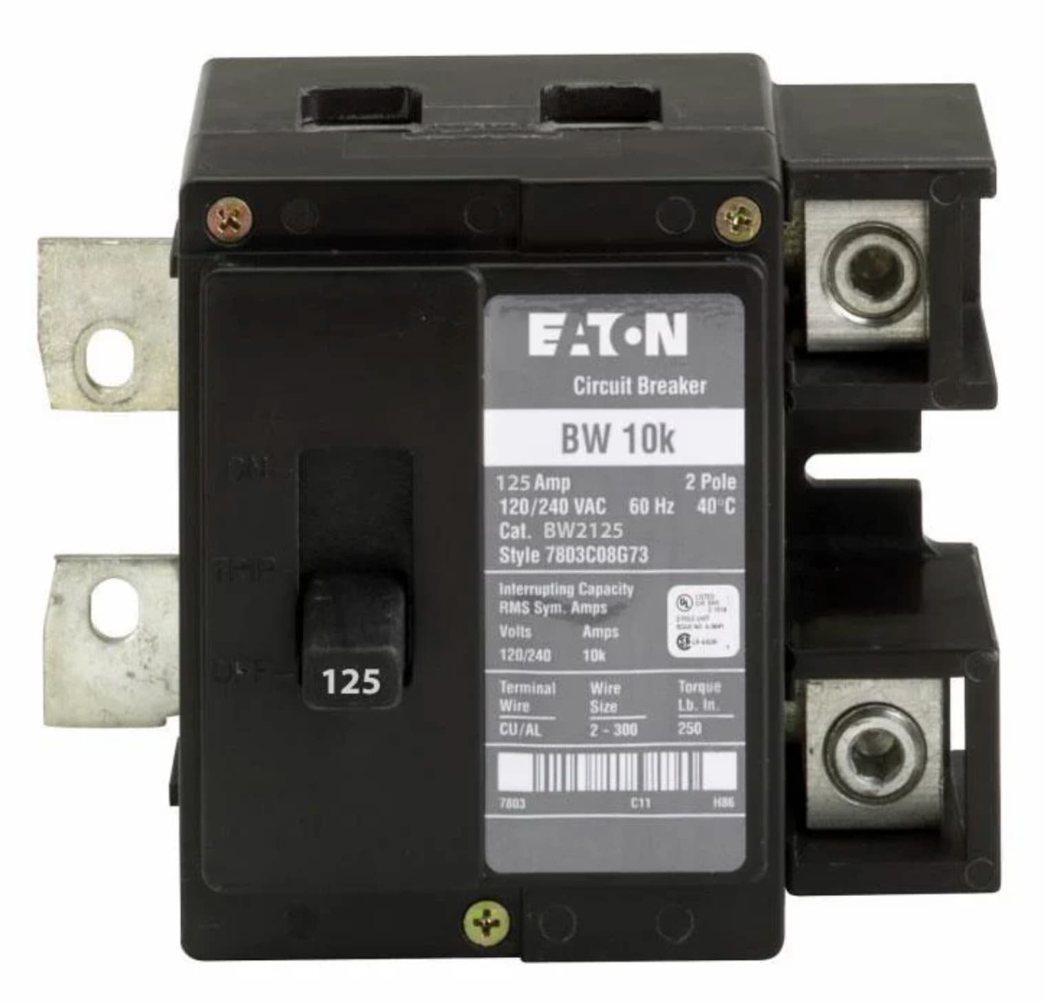 Eaton BW2125 - 2p 125a Main Breaker