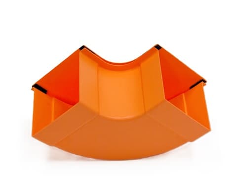 23-units min. Newton  Elbow, Horiz, 90 Deg, 4x4, Undrilled Orange - 00251400CA