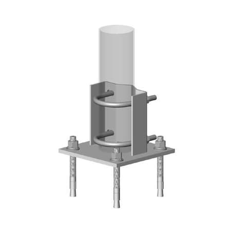 Talley WB-BS - Bsf35 Waveguide Bridge Base Shoe Foot For 31/2 Od Pipe