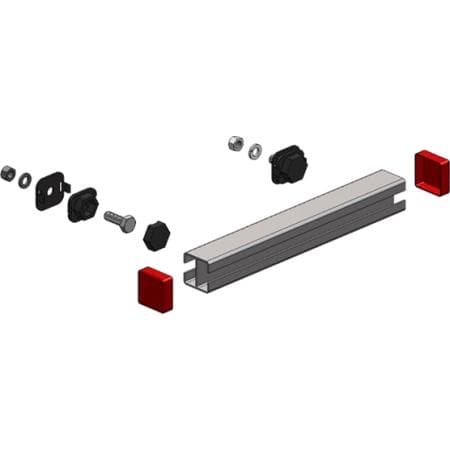 6-units min. Concealfab  Pim Shield Rail Kit; 12-inch - 900359-12