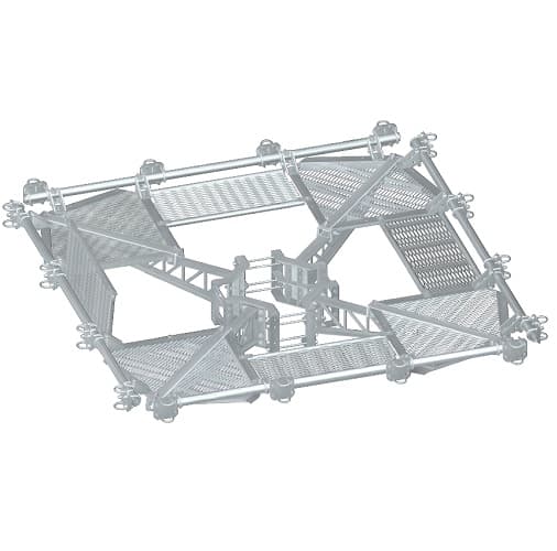 Site Pro 1 F4P-10W - 10' Fortress Quad-platform Mount W/walkways