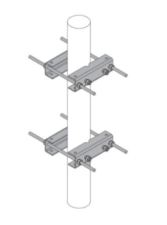 Sabre C10171304 - T-frame Pivoting Mounting Kit Straight /tapered Round-angle Usage Information Fits 53/4 To10 3/4 Od Fits 5 X 5 To8 X 8 Angle