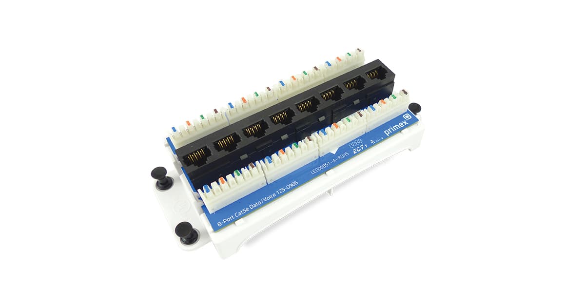 14-units min. Oldcastle BuildingEnvelope  8-port Cat5e  Data/voice  Module - 125-0986