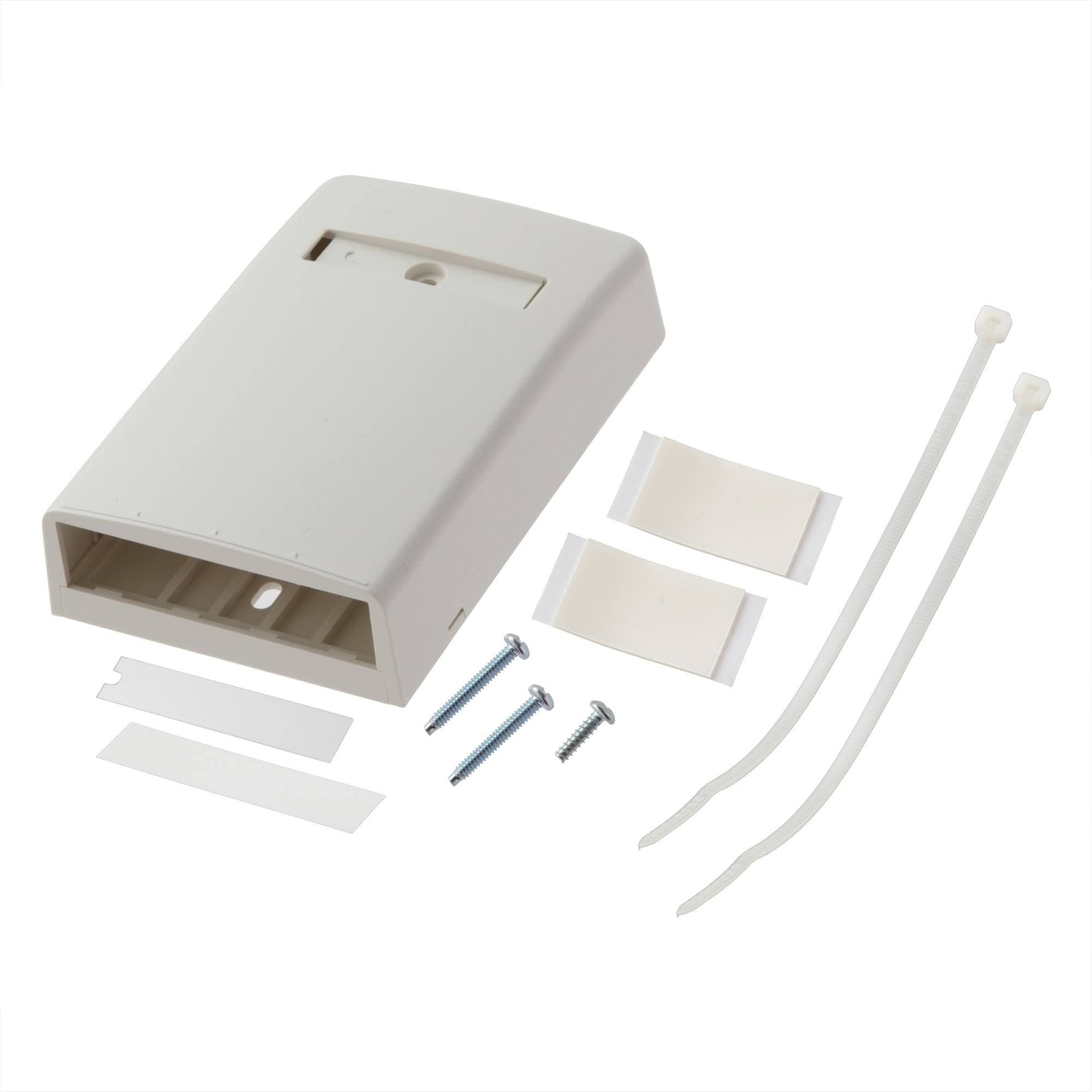 12-units min. Panduit Corporation  Surface Mount Box Accepts (4) Mini-com Module 1.1 Inch X 2.9 Inch X 4.5 Inch Off White - CBX4IW-AY