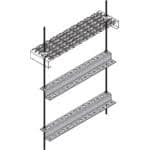 2-units min. Rosenberger  Universal Z-bracket Trapeze Kit For 24 Triple Level Bridge- Equipped With 3/8 X 36 Stainless Steel Threaded Rod 42 Snap-ins And 36 Butterfly Hangers - C20-145-006