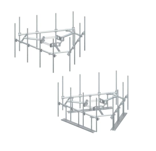 Valmont ULP12-4126 - 12' Ultra-Low Profile Rigid T-Arm Kit with (12) 2-3/8" x 126" Mounting Pipes