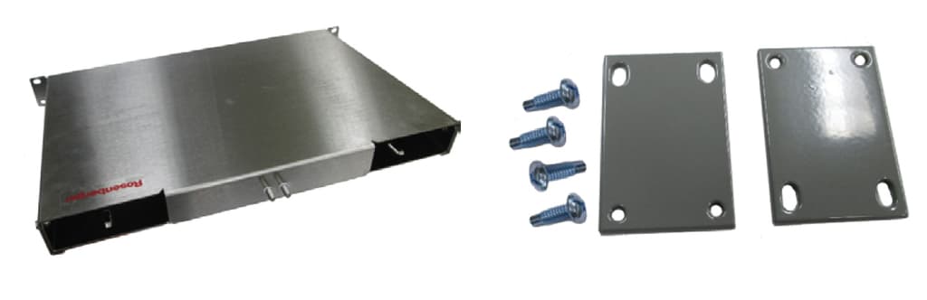 Rosenberger FB-SLFC006-002 - Stainless Steel Rack Mounted Interior Excess Fiber Cable Storage With 23 Relay Rack Adapter Plate. Design To Mount In A 19 Rack And Stores Up To 20 Meters Of 10mm Fiber Cable And Fanouts
