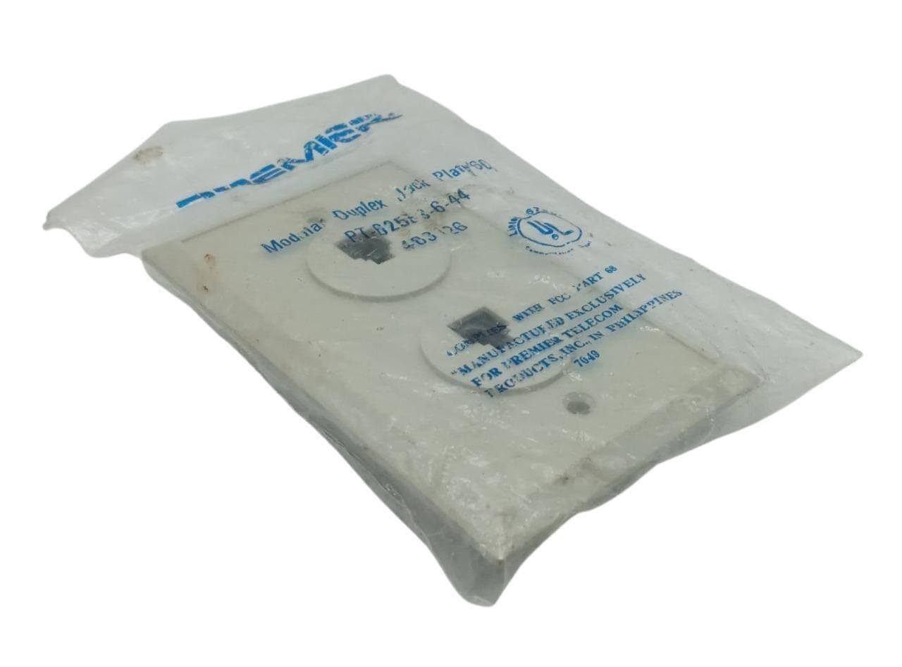 23-units min. Premier  Flush Mount Jack 6 Conductor Ash Duplex Rj11c   1- Or 2-line.  One-piece Unit With Two Independent Jacks And Mounting Screws - PT-625B3-6-44