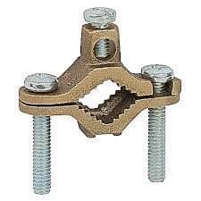 46-units min. ABB Installation Products  Cast Bronze Ground Clamp For Wire Range 10-12, Water Pipe Size 1/2 Ground Clamp Type J 1/2 Inch To 1 Inch Water Pipe Size Cast Bronze Min Conductor No10 Solid Max Conductor No2 Stranded - J