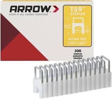 414-units min. Arrow Fastener Company LLC T591188 Staple Insulated Clear 14 X 516 300box - T-59-1188