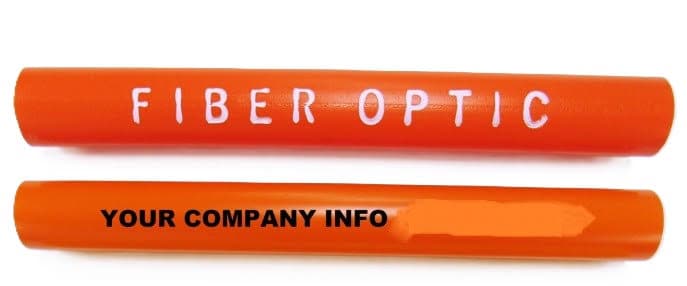 1266-units min. ACP International SSM414OROPT  Orange 4in Steel Strand Aerial Marker To Fit 1/4in Wire. The Panel Is 2in X 4in With Reflective Doublesided Different Print, Black Text, Number Must Be 1.25in High Front: Optimumc5 Back: 18662325455 - SSM414OROPT