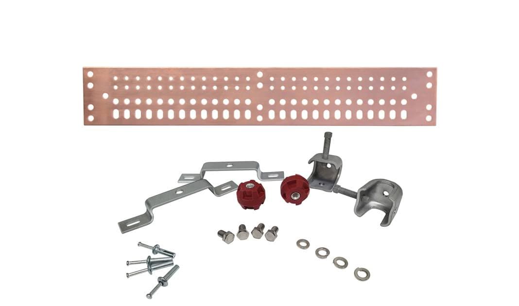 2-units min. CommScope  1/4x4x24 Univ 2/26 1/4 Dia & 2x26 7/16 Dia Holes Cu Buss - UGBKIT-0424
