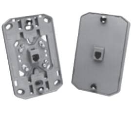 50-units min. PREMIER  Wall Jack Assembly All Plastic 4 Conductor Ivory.  Jack Assembly Includes Mounting Brackets Plastic Base And Cover Screw Terminals And Mounting Screws. - PT-630AP-4-50