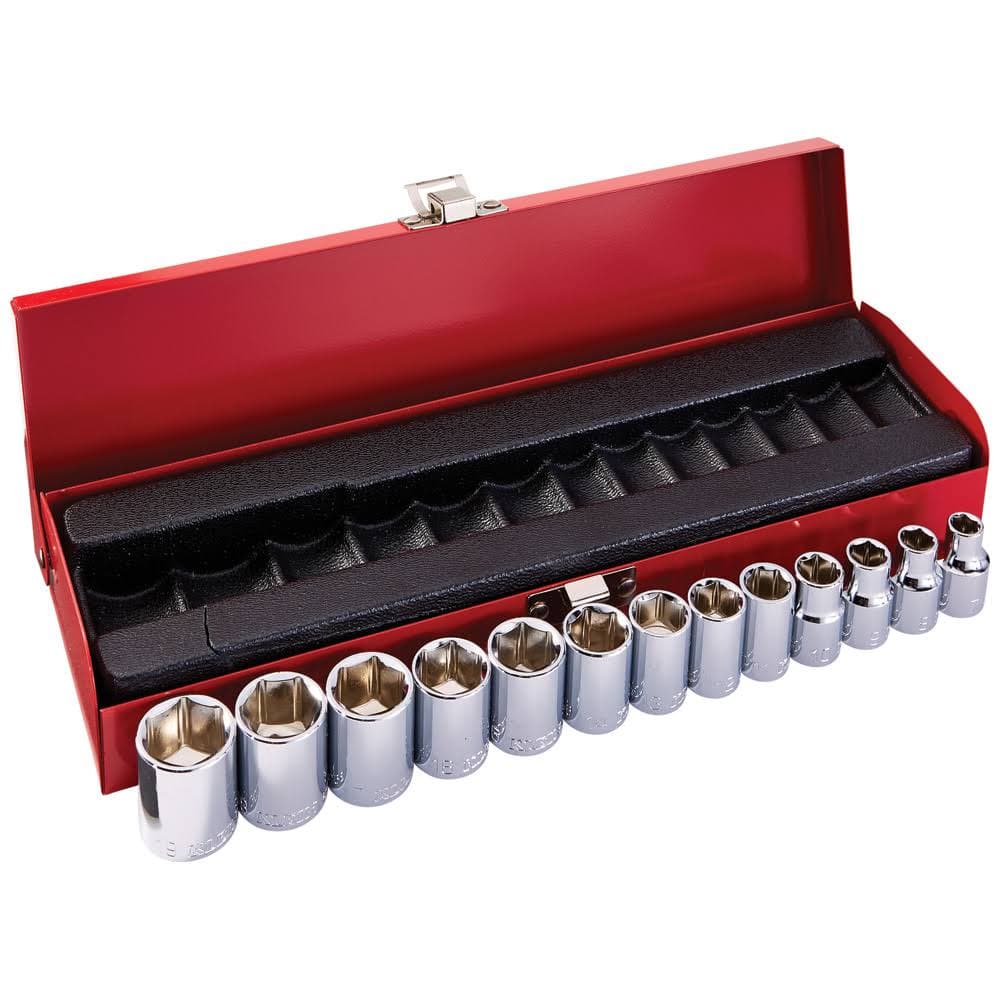 4-units min. Klein Tools Incorporated  Socket Wrench Set Metric 3/8 Inch Drive 13-piece With Flip-lock Tray - 65506