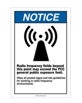 6-units min. Accuform  18X12 AL, FCC "NOTICE" - GW1218