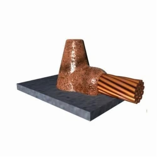 3-units min. Harger  "ULTRAWELD MOLD, HORIZONTALCABLE TO HORIZONTAL FLATSURFACE, ON SURFACE, #2 SOLID" - HD2SA