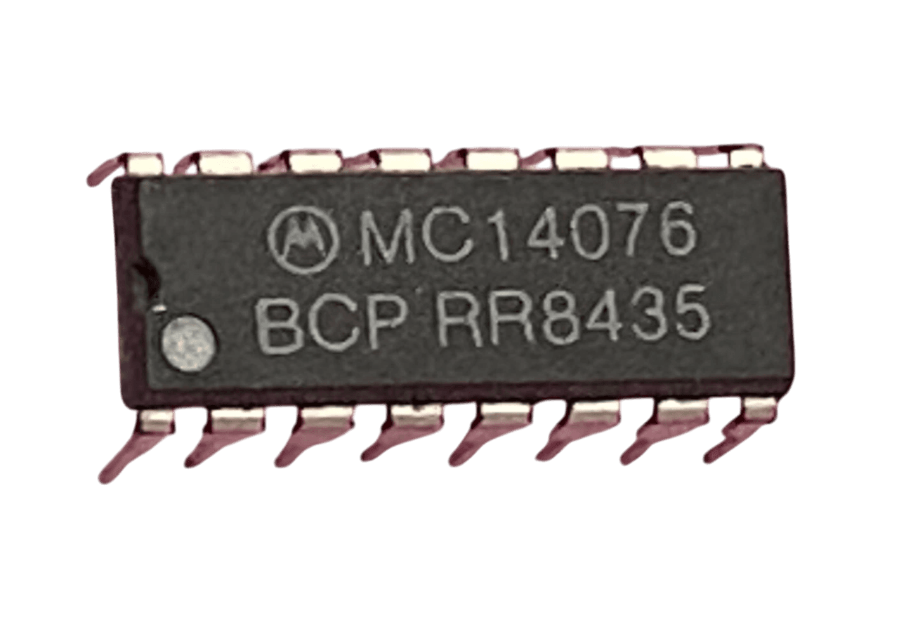 695-units min. MOTOROLA MC14076BD IC, FF, 4 BIT, TRI-ST, 14076, SMT - MC14076BD