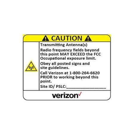 5-units min. Grainger  *Custom VZ Sign Yellow - DA555-2