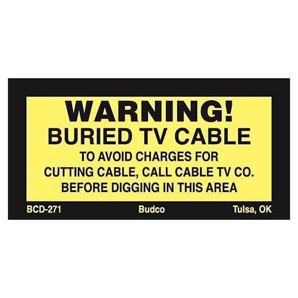 ACP International DECAL24 - 4" X 2" Warning Decal #271 Bur