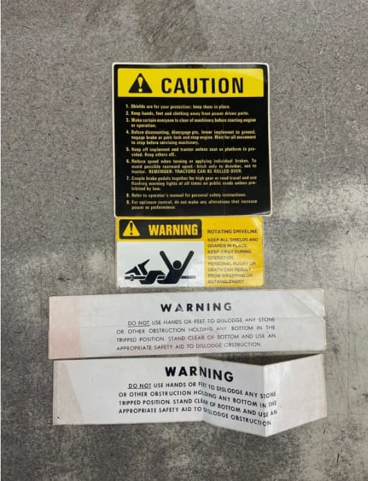 ACP International DECAL24 - 4" X 2" Warning Decal #272 - U