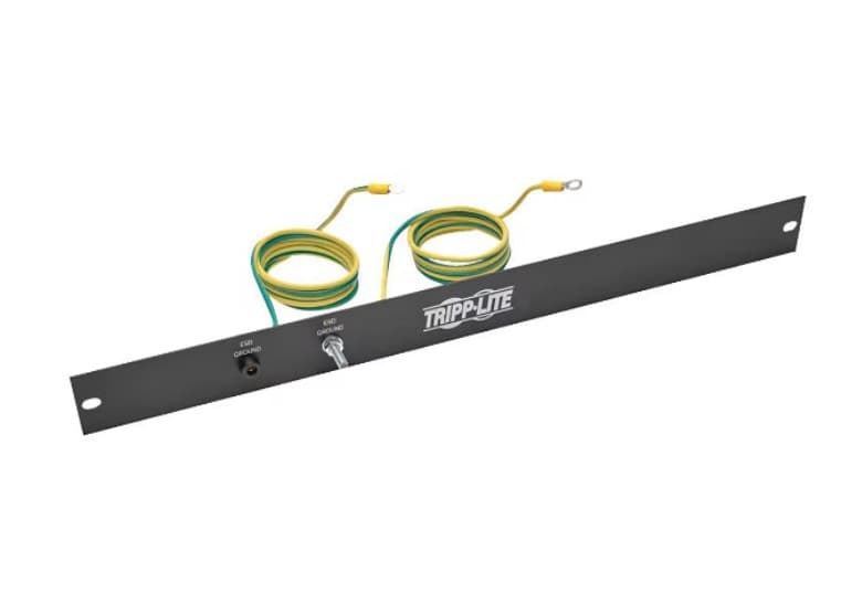 2-units min. Eaton  Smartrack 1u Antistatic (esd) Grounding Panel, 1ru, 19ln, Esd Jack Pnl, Black - SRGROUNDPANELBC