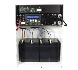 Alpha Technologies 017-243-22 - Micro 350 Ups And Enclosure 120vac 60hz Hw In 24/120vac Hw Out 350va/w 48vdc Battery Bus Snmp Card Nema 3r White Enclosure User Input Panel Door Switch