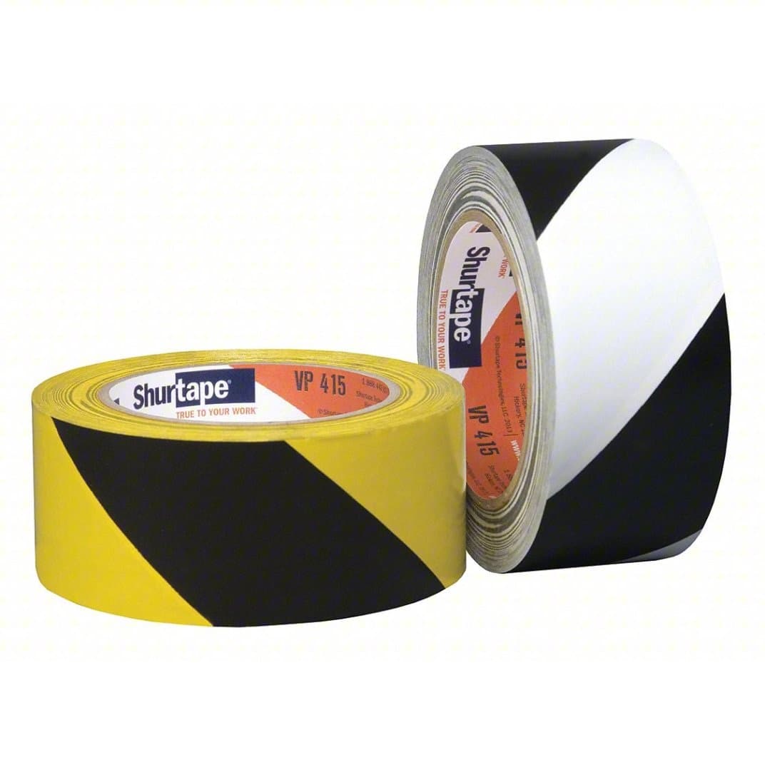 20-units min. Shurtape  Shu 202700 Bky 50mm X 33m Spvc Film Warning Stripe Tape 6.6 Marking Tape - 202700
