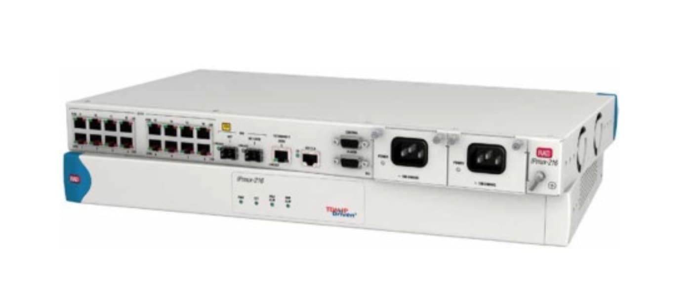 Rad Data Communications Inc. IPMUX-216/ACR/A/16T1/N/N/UTP - Gateway Access Tdm Pseudowire, Dual Ac P/s, 16 T1 Ports, Two Fe/ge Sfp Sockets, No Sfp Provided, One 10/100 Base T Port