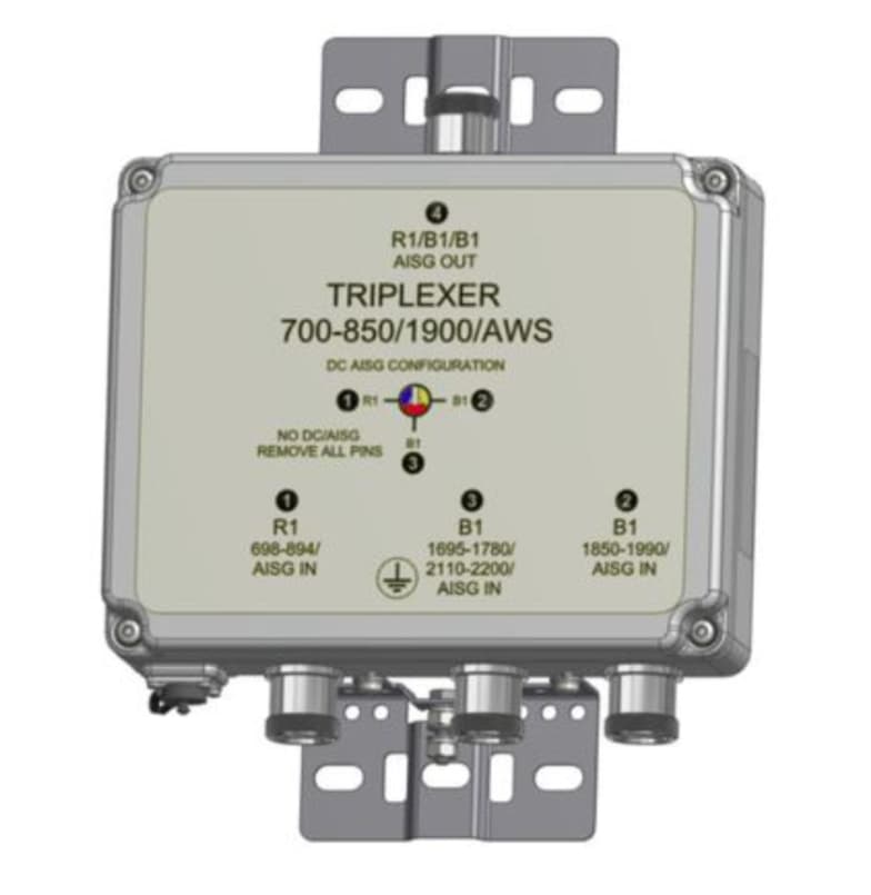Kaelus TBC0030F2V1-1 - 698-894/AWS/1850-1990 TRIPLEXER, SINGLE, MECH DC PASS SWITCH, AWS 3 & 4 READY